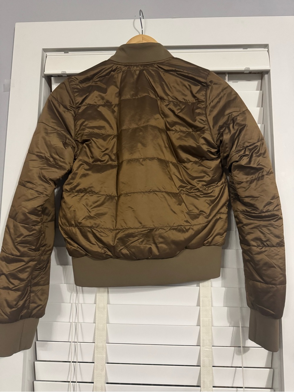 lululemon athletica Brown Quilted Bomber Jacket